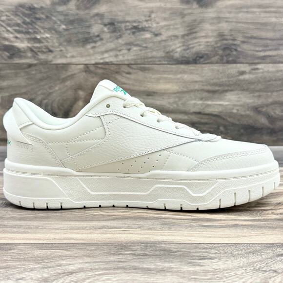 NIB Reebok 8.5M 39 Tech G Geo 90s Womens Sneakers Chalk White Green Retro - Picture 6 of 12